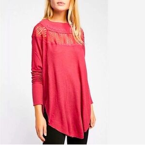 Free People Spring Valley Waffle Knit Top